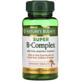 Комплекс вітамінів B з фолієвою кислотою та вітаміном С, Super B-Complex with Folic Acid Plus Vitamin C, Nature's Bounty, 150 таблеток