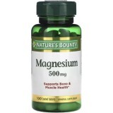 Магний 500 мг, Magnesium, Nature's Bounty, 100 каплет