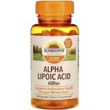 Альфа-липоевая кислота, 600 мг, Alpha Lipoic Acid, Sundown Naturals, 60 капсул