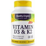 Диетическая добавка Healthy Origins Витамин Д3 и К2, 180 гелевых капсул