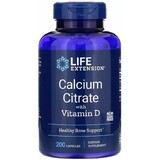 Диетическая добавка Life Extension Цитрат кальция с витамином Д, 200 капсул