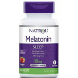 Диетическая добавка Natrol Мелатонин, Мелатонин быстрорастворимый, вкус клубники, 10 мг, 30 таблеток