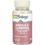 Дієтична добавка Solaray Індол-3-карбінол, підтримка балансу естрогену, 100 мг, 30 вегетаріанських капсул