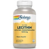 Дієтична добавка Solaray Лецитин із сої, 1000 мг, 250 капсул