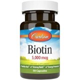 Диетическая добавка Carlson Labs Биотин, 5 мг, 50 капсул