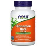 Кора корицы, Cinnamon Bark, Now Foods, 600 мг, 120 вегетарианских капсул