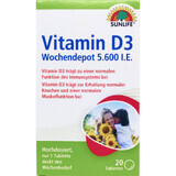 Вітаміни Sunlife Vitamin D3 5600 I.E. табл. №20