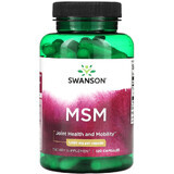 Дієтична добавка Swanson МСМ (метілсульфонілметан), 1000 мг, 120 капсул