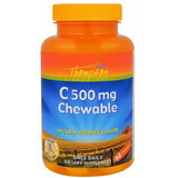 Дієтична добавка Thompson Вітамін С 500 мг апельсин,  60 жувальних таблеток