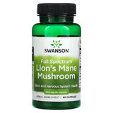 Гриб Ежовик Гребенчатый Swanson Full Spectrum Lion's Mane Mushroom 500 mg капс. №60