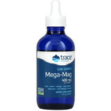Магний с низким содержанием натрия, 400 мг, Low Sodium Mega-Mag, Trace Minerals, 118 мл