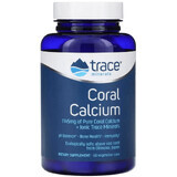 Коралловый кальций и культовые микроэлементы, Coral Calcium + Iconic Trace Minerals, Trace Minerals, 60 вегетарианских капсул