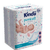 Пелюшки одноразові Kindii Pure&Soft дитячі розмір 60 см х 60 см упаковка 10 шт