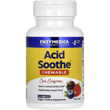 Пищеварительные ферменты от изжоги, вкус ягод, Acid Soothe, Enzymedica, 30 жевательных таблеток