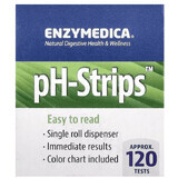 Тест-полоски для определения рН, pH-Strips, Enzymedica, 120 шт.