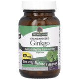 Гинкго Билоба, 80 мг, Standardized Ginkgo, Nature's Answer, 60 вегетарианских капсул