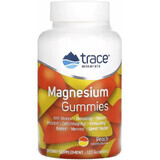 Магний, вкус персика, Magnesium Gummies, Trace Minerals, 120 жевательных конфет