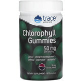 Хлорофилл, 50 мг, вкус ягод, Chlorophyll Gummies, Trace Minerals, 60 жевательных конфет