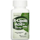 R-ліпоєва кислота, R-Lipoic Acid+, Genceutic Naturals, 60 вегетаріанських капсул