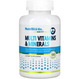 Мультивитамины и минералы, Essentials, Multi Vitamins & Minerals, NutriBiotic, 180 капсул