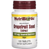 Экстракт семян грейпфрута, 125 мг, Grapefruit Seed Extract, NutriBiotic, 100 таблеток