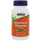 Женьшень американський, American Ginseng, Now Foods, 500 мг, 100 вегетаріанських капсул