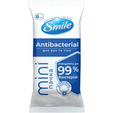 Серветки вологі Smile Mini Антибактеріальні з Д-пантенолом №8 