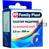 Пластырь медицинский Family Plast на тканевой основе 2,5 см х 500 см