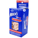 Беруши Mack's Soft Foam Earplugs Ultra SafeSound из пенопропилена 30 пар