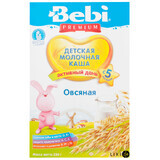 Детская каша Bebi Premium Овсяная молочная с 5 месяцев, 250 г 