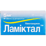 Ламиктал табл. дисперг. 5 мг блистер №28