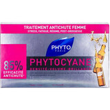 Средство против выпадения волос у женщин Phyto Phytocyane 12 ампул по 7.5 мл