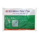 Шприц инсулиновый BD Micro-Fine Plus U-100 с иглой 30G 0.30 x 8 мм 0.5 мл 1 шт