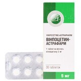 Вінпоцетин-астрафарм табл. 5 мг блістер №30