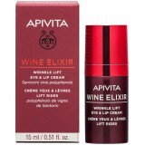 Крем Apivita Wine Elixir против морщин для губ и кожи вокруг глаз с пчелиным воском и красным вином 15 мл