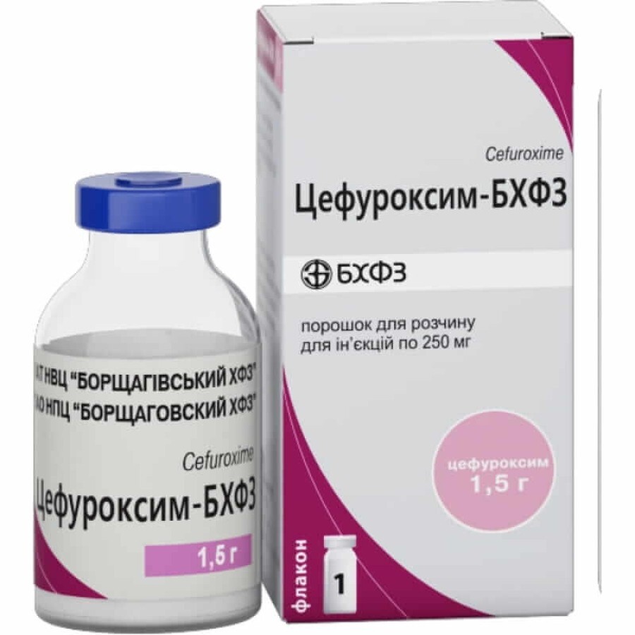 Цефуроксим-БХФЗ пор. д/п ін. р-ну 1,5 г - замовити з доставкою, ціна ...
