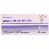 Диазолин-сб-фарма др. 50 мг блистер №20