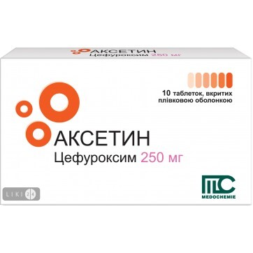 Аксетин табл. п/плен. оболочкой 250 мг блистер №10: цены и характеристики