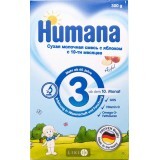 Молочная сухая смесь Humana 3 с пребиотиками галактоолигосахаридами (ГОС) и яблоком 300 г