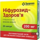 Ніфурозид-здоров'я капс. 200 мг блістер, у коробці №20