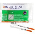 Шприц инъекционный инсулиновый одноразового применения bd micro-fine plus U-100 1 мл, с иглой 0,25 (31G) х 6 мм
