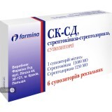 СК-СД, стрептокиназа-стрептодорназа 15000 МЕ/1250 МЕ ректальные суппозитории, №6