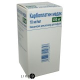 Карбоплатин медак конц. д/п инф. р-ра 450 мг фл. 45 мл