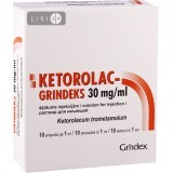 Кеторолак гріндекс р-н д/ін. 30 мг/мл амп. 1 мл №10