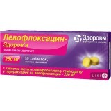 Левофлоксацин-Здоров'я табл. в/о 250 мг блістер №10