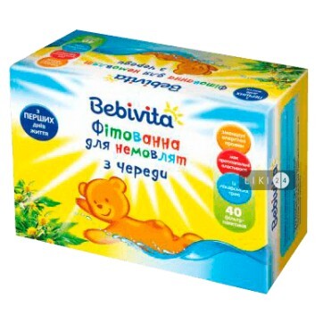 Фитованна для младенцев "бебивита" 1,5 г, из череды №40: цены и характеристики