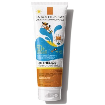 Солнцезащитное молочко La Roche-Posay Anthelios Dermo-Pediatrics с технологией нанесения на влажную кожу с SPF50+ для чувствительной кожи детей, 250 мл: цены и характеристики