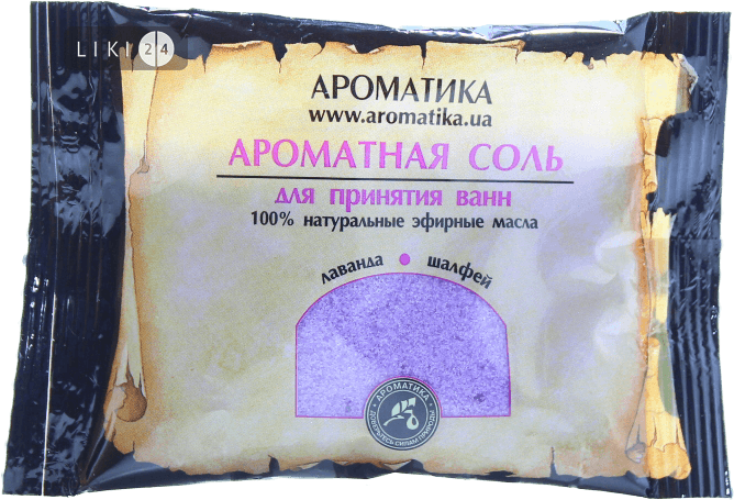 

Сіль для ванн Ароматика Лаванда-Шавлія Гранульована 100 г, 100 г, лаванда-шавлія