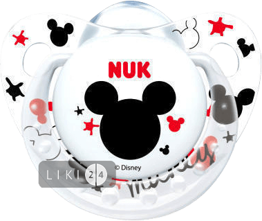 

Соска-пустушка силіконова Nuk Trendline Disney Mickey ортодонтальная розмір 1 1 шт, розмір 1