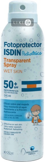 Солнцезащитный спрей Isdin Fotoprotector Pediatrics / Transparent Spray Wet Skin SPF 50+ 250 мл